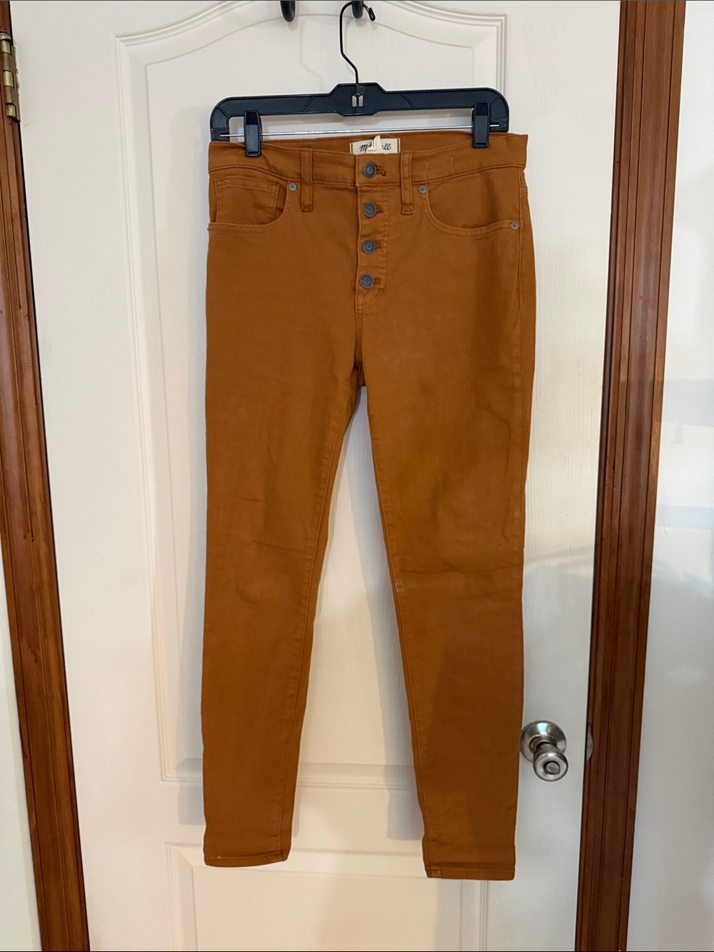 Madewell Skinny Jeans in Rust Brown